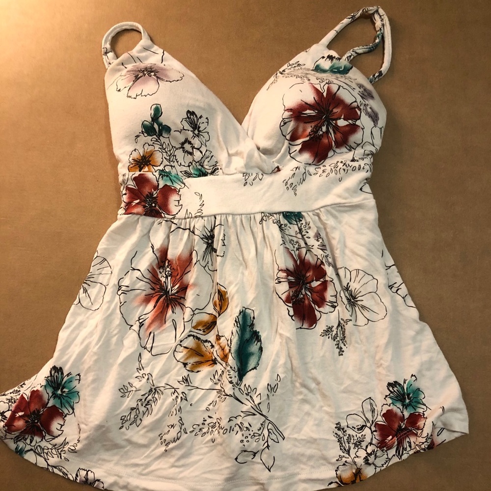 White floral shirt